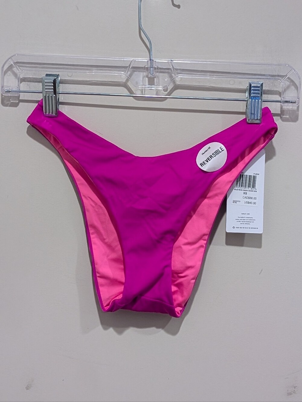 Hurley Reversible Women’s Bikini Bottom - Fuchsia/Pink